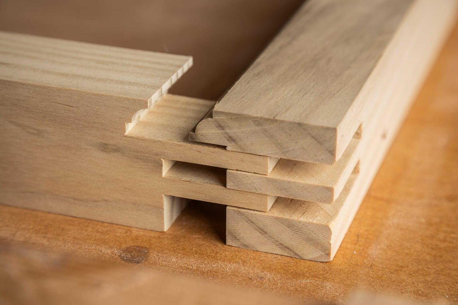 Traditional bridle joint  used in handcrafted timber window construction